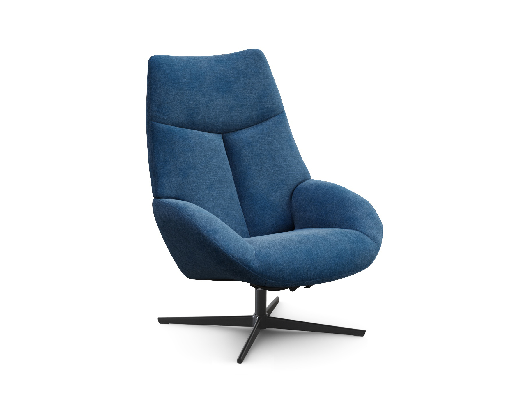 Fauteuil pivotant Esprit haute densité avec pied en métal, collection salon des Meubles Chalvignac à Valognes.