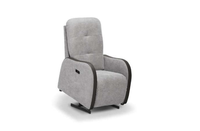 Fauteuil de relaxation Mathilde avec assise Bultex et télécommande intégrée, collection salon Meubles Chalvignac à Valognes.